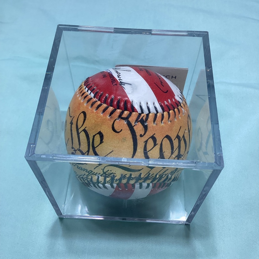 National Archives We The People Baseball Collectible in Case